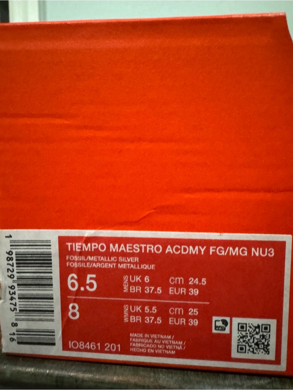 NIKE UNITED TIEMPO MAESTRO ACADEMY FG/MG LOW FOSSIL BURGUNDY SOCCER CLEATS - Picture 10 of 14